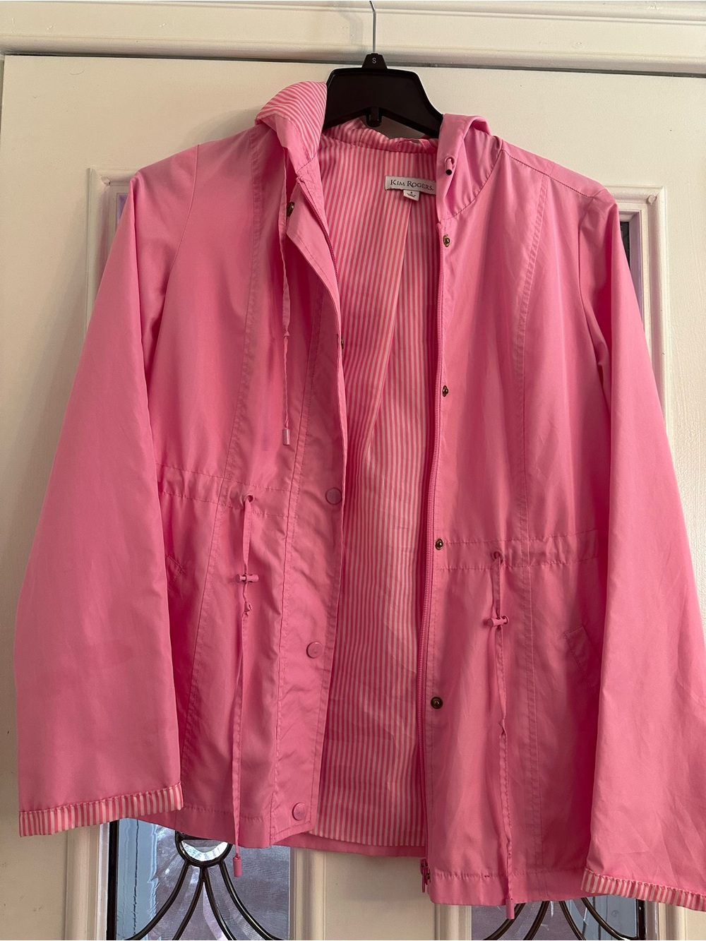 Kim Rogers Pink Hooded Utility Jacket